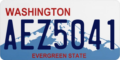 WA license plate AEZ5041