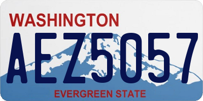 WA license plate AEZ5057