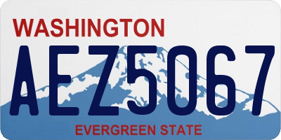 WA license plate AEZ5067