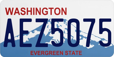 WA license plate AEZ5075