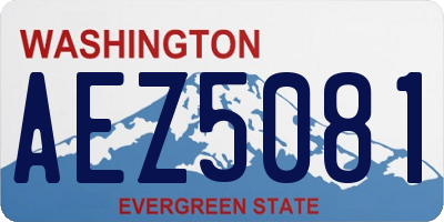 WA license plate AEZ5081