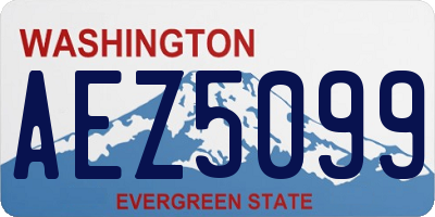 WA license plate AEZ5099
