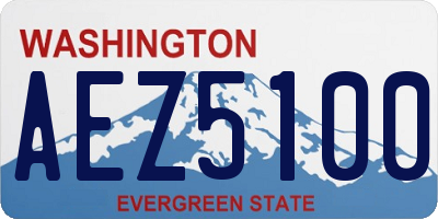 WA license plate AEZ5100