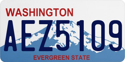 WA license plate AEZ5109