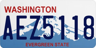 WA license plate AEZ5118