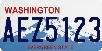 WA license plate AEZ5123