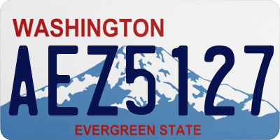 WA license plate AEZ5127