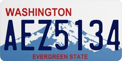 WA license plate AEZ5134