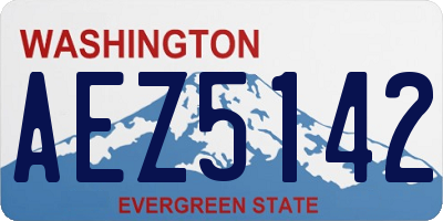 WA license plate AEZ5142