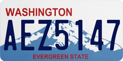 WA license plate AEZ5147