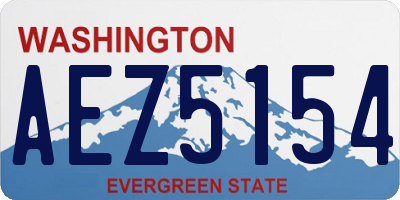 WA license plate AEZ5154