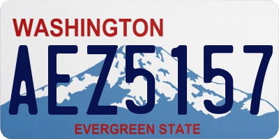 WA license plate AEZ5157