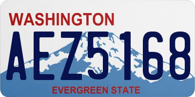 WA license plate AEZ5168