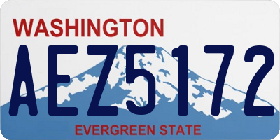 WA license plate AEZ5172