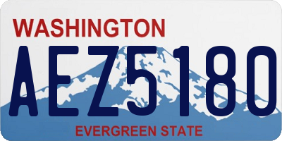 WA license plate AEZ5180