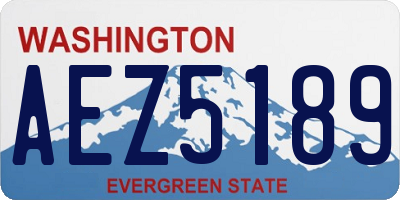 WA license plate AEZ5189