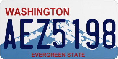 WA license plate AEZ5198