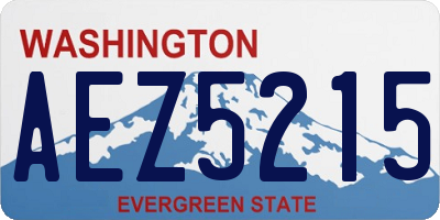 WA license plate AEZ5215