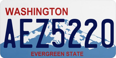 WA license plate AEZ5220