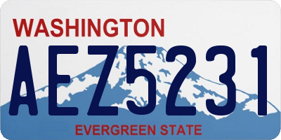 WA license plate AEZ5231