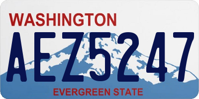 WA license plate AEZ5247