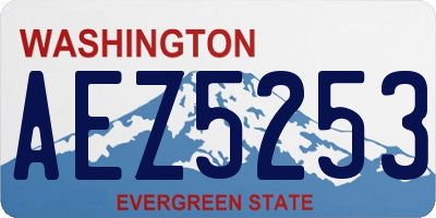 WA license plate AEZ5253