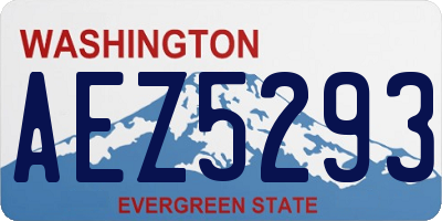 WA license plate AEZ5293