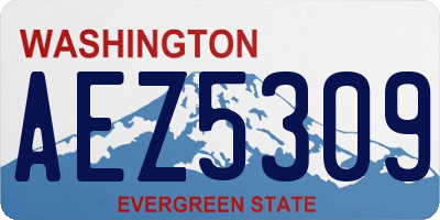 WA license plate AEZ5309