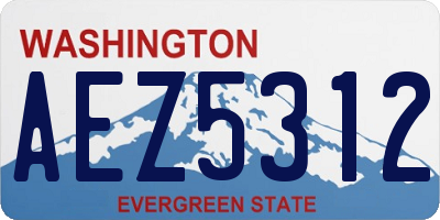 WA license plate AEZ5312
