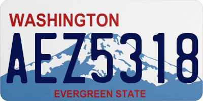 WA license plate AEZ5318