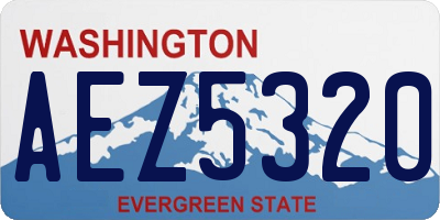WA license plate AEZ5320