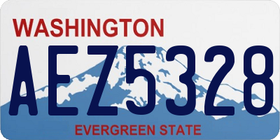 WA license plate AEZ5328