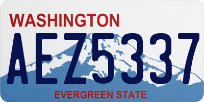 WA license plate AEZ5337