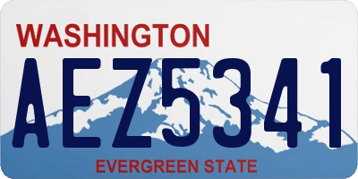 WA license plate AEZ5341