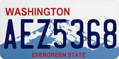 WA license plate AEZ5368