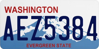 WA license plate AEZ5384