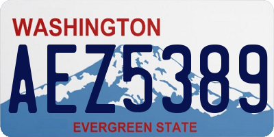 WA license plate AEZ5389