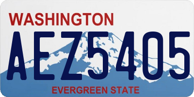 WA license plate AEZ5405