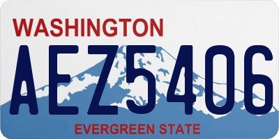 WA license plate AEZ5406