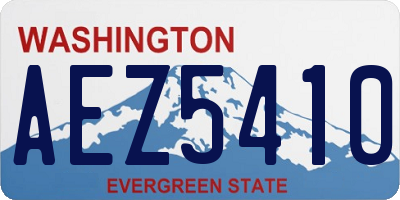 WA license plate AEZ5410