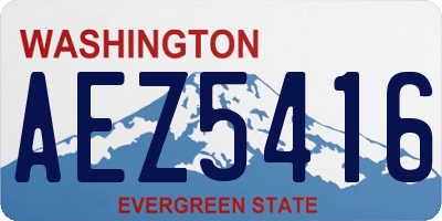 WA license plate AEZ5416