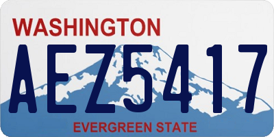WA license plate AEZ5417