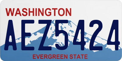 WA license plate AEZ5424