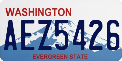 WA license plate AEZ5426