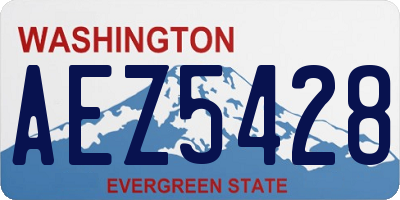 WA license plate AEZ5428