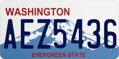 WA license plate AEZ5436