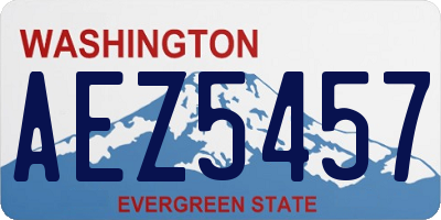 WA license plate AEZ5457