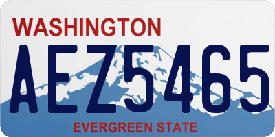 WA license plate AEZ5465