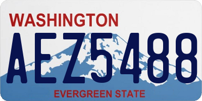 WA license plate AEZ5488