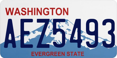 WA license plate AEZ5493